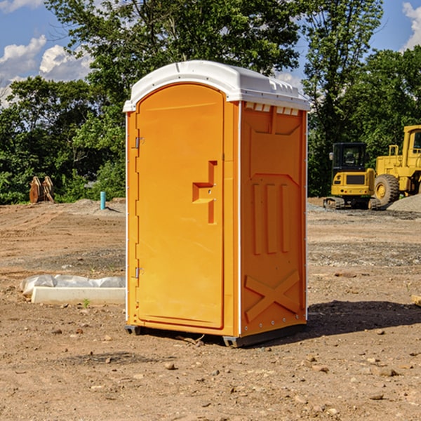 how often are the portable restrooms cleaned and serviced during a rental period in Rochester